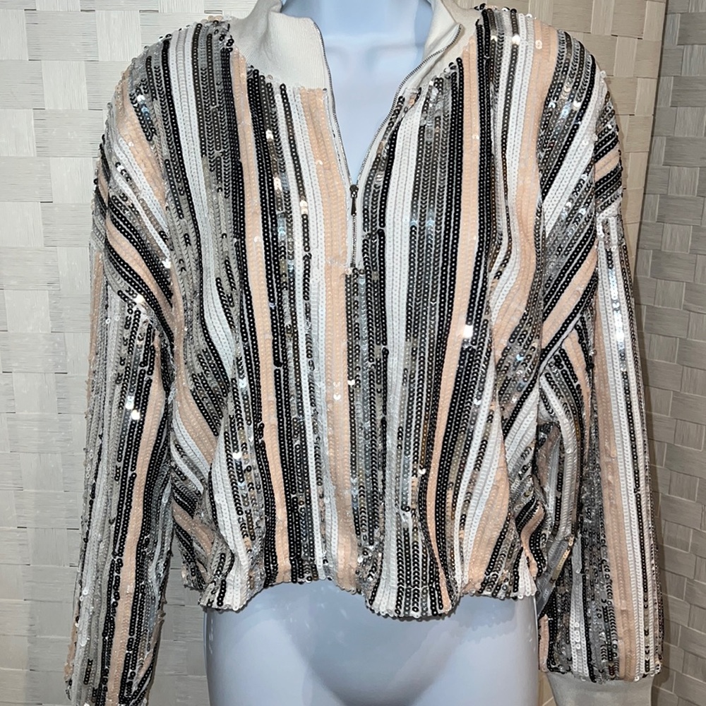 Raga All over Sequin Crop sweatshirt Size S